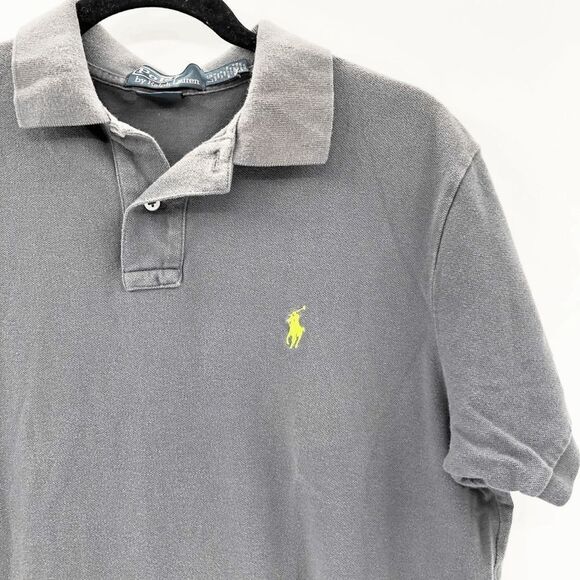 Polo Ralph Lauren Men's Gray Y2k Casual Collared Short Sleeve Polo Shirt Size L - Picture 6 of 7